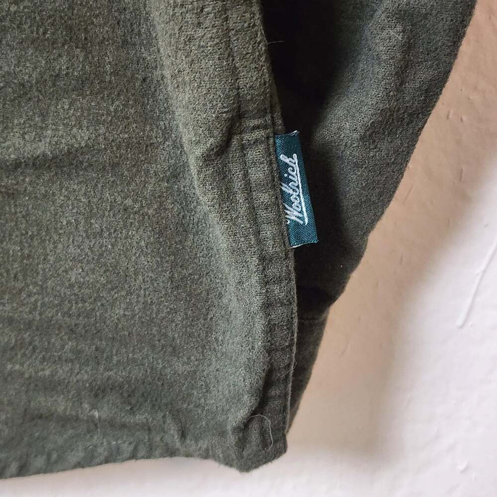 Woolrich Shirt Mens XL Green Cotton Flannel Long Sleeve Button Up Casual - Picture 2 of 10